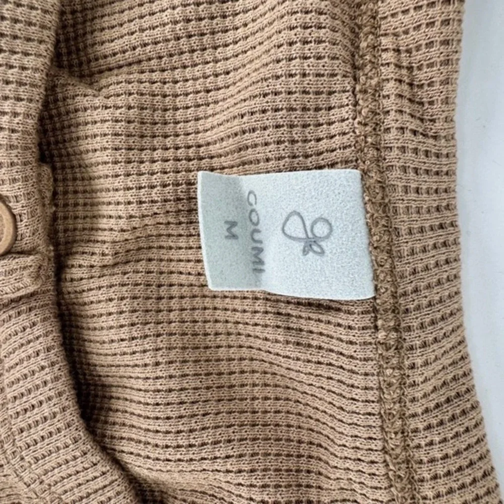 goumi Womens Viscose Organic Cotton Loungewear Top &‎ Bottom Set in Natural